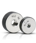 2 Piece Metric Thread Ring Gauge Set M1 To M30 Go No Go For Mechanical Inspection High Precision Measuring Tools, M12 and M7 ISO markings