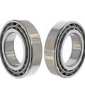 Premium Angular Contact Ball Bearing Set 120x180x54mm, sealed steel, designed for CNC machines, showing a pair of bearings.