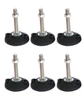 Heavy Duty Adjustable Leveling Feet Six Pack M16 M20 M24 Thick Carbon Steel Machine Pucks with threaded rods