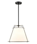 Lise Chandelier In Black And White With Adjustable Rods E26 Socket 60W Max LED Compatible Hardwired