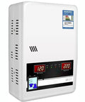 Top Shelf Zero Sweat 20000W Automatic Voltage Stabilizer And Power Conditioner Featuring Slick LCD Display Rapid Response Chips For Home Appliances 220V Single Phase Wall Mount Installation side view