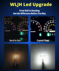 White T5 74 LED Bulb Dash Lights With PC74 Twist Socket Dimmable For Car Instrument Panel Maps And Dome Lighting Ultra Bright 100lm 12V Long Lasting Lighting Upgrade, dashboard before and after