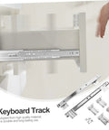 13.77 Inch Bearing Keyboard Slide Rails With Soft Close Under Desk Drawer Slides installation view
