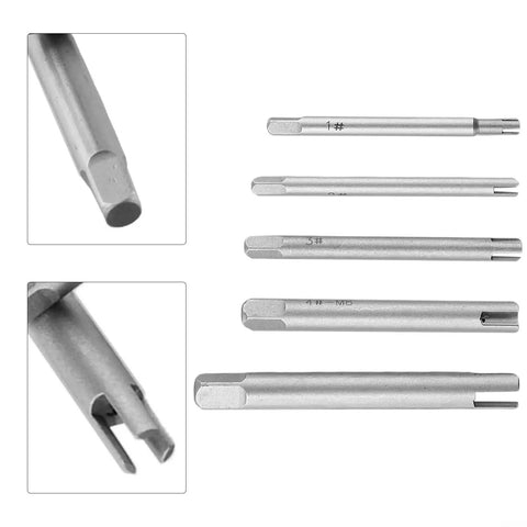 Premium Alloy Steel Tap Extractor Set 5 Pieces Metric Screw Remover Drill Tool Kit for Broken Taps M3 M5 M6 M8 M10 Square Head Guide Wrench Removal Repair Gear, alloy steel taps