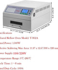 Automatic Reflow Oven Soldering Station Pro Grade With 800W And 1500W Infrared Heater And Hot Air Circulation