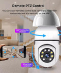 1080P Light Bulb Camera With Night Vision And 360 Degree Wireless WiFi Security Motion Detection Alarm Plug And Play E27 Socket