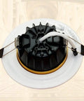 Recessed Lighting Housing Trim Kits Commercial Recessed Led Downlights Pattern Energy Saving Embedded Spotlights Hotel Aisle Household Lighting Ceiling Panel Silver 5w_Cool White backside view with wiring and clips