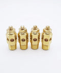 Pack of Four Pneumatic Air Mufflers Silencers Brass and Sintered Bronze Exhaust Mufflers with Quarter Inch NPT Threads