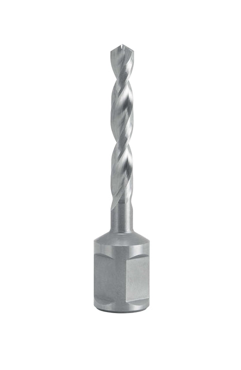 ACTOOL 5/16 in HSS drill bit with 3/4 in Weldon shank, 2 in depth of cut, fully ground (front view)