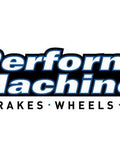 Performance Machine logo with text 'Brakes, Wheels, Accessories' in blue and black design