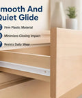 Top Shelf White Drawer Slides Kit Smooth Rolling Noise Free Furniture Hardware No Sweat Diy Assembly Durable Side Mount Glides with firm plastic material.