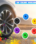 20 Pcs Lug Nut Covers 17Mm Bolt Caps With Removal Tool For Jetta Beetle Passat GTI in six colors shown on wheel