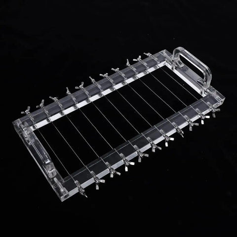 Acrylic Handmade Soap Loaf Cutter With Ten Compartments Adjustable Length Up To 3.94 Inches Multi Function Wire Cutter Machine