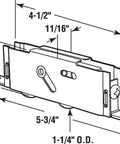 Diagram of 1-1/4 Inch Steel Ball Bearing Tandem Roller Assembly With End Adjustment Screw For Wood Frame Sliding Patio Doors