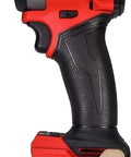 18V Cordless Impact Driver With Four Mode Drive Control And Tri LED Lights, Built For Pros, side view showing metal belt clip