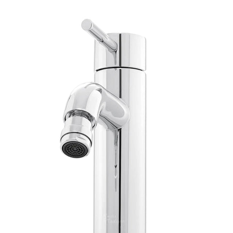 Ivy Bidet Faucet Chrome Finish With Solid Brass Construction One Hole Installation 1.2 GPM Flow Single Handle Hot And Cold Control Modern Sleek Look For A Fresh High Style Bath Upgrade