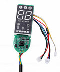 MI4 Electric Scooter Dashboard Replacement PCB Display Module with screen showing functionality and wires for DIY repair