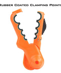 Radius Must Have Fishing Line Spooler With Patent Pending Design For Spinning And Casting Reels Twist Free Line Spooling On The Go Portable Compact Spool Holder One Quarter Pound Capacity Soft Touch Clamps Protect Rod Blanks Adjustable Tension Bands, orange ABS tool