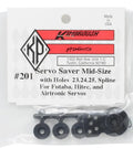 Mid Size Servo Saver With Holes 23 24 25 Spline Drive For RC Cars And Hobby Enthusiasts in packaging, strong construction.
