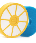 Front Filter Replacement For DC14 DC15 Animal All Floors Vacuum Cleaners Easy Snap In Front Motor Filter Fits 90142001 90540101 92348001 Non Original Part Keeps Suction Strong And Mess Free with yellow frame and blue foam