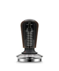 Pro Grade Digital Espresso Tamper nails your perfect 58mm puck, showcasing solid walnut grip and clear gauge display.