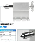 MT2 Tailstock With 100mm Center Height Live Center For Woodworking Lathe Movable Chuck Handle For CNC Router Rotary Table