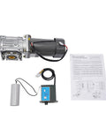 AC 110V RV50 worm gear motor with speed controller, 370W, reversible, 0.98in output bore, front view