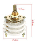 Durable Rotary Switch Band Selector With Knob And Mounting Nut, 21 Pin, fits 9.7mm mount hole and 6mm shaft, 11.7mm shaft length