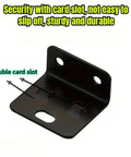 Heavy Duty Stainless Steel Furniture Connectors 10 Pack Built Like An Ox Corner Brackets With Screws Removable Table Mounts for desks, showing double card slot design.
