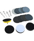 240 Piece Wet And Dry Sanding Discs Kit With Hook Fastener Pad For 1/4 Inch Drill Or 3 Inch Grinder Includes Foam Buffers.