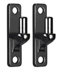 Four Pack Wall Mount Gate Hinges For Outdoor Chain Link Fence Gates With Five Eighth Inch Pin in black stainless steel
