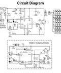 Circuit diagram for DIY Soldering Practice Kit To Build Your Own LED Desk Lamp, Rechargeable Gooseneck Light With Adjustable Brightness.