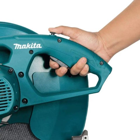 Beast 14 Inch Cut Off Saw With 15 Amp Motor And 3800 RPM For Heavy Duty Cuts Adjustable Spark Guard Two Stage Lock Off Button And 45 Degree Fence Up To 3 Locations For Sharp Accurate Material Bevels