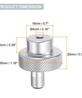 Dimensions of Aluminum Alloy Lathe Hand Wheel 30mm OD With 4mm Bore, Rotating Handle Milling Machine Hand Crank, Silver Tone