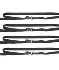 4 Pack Outdoor Luggage Straps With Quick Release Buckles, Durable Anti-Pinch Tie-Down Straps For Luggage, Camping, Hiking And Travel Gear, Multi-Function Bindings, Black