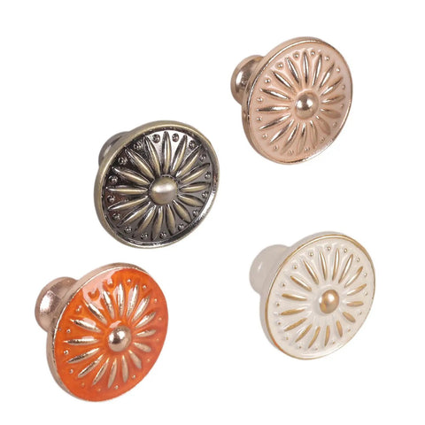 Round Single Hole Cabinet Door Handles and Knobs for Cupboards in assorted colors, Retro European Style Classic design