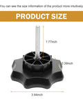 VW Spare Tire Clamp Bolt And Holder Retainer For OEM 18D803899 Replacement, size dimensions in inches shown
