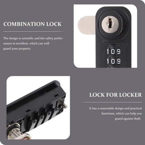 Mechanical Combination Door Latch Password Lock For Steel Cabinets And Lockers, detail view of dial mechanism and lock