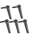 M8 x 60mm Adjustable Clamping Lever Handle Aluminum Alloy Durable Black Finish For Machinery Welding And Printing Equipment Workhorse Grip Heavy-Duty Rust-Resistant Set Of 5, set of five