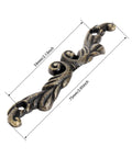 Antique Brass Arch Style Decorative Pull Handles Set Of 10 For Mini Jewelry Boxes Drawers Cabinets And Chests 2.95 X 0.59 Inches 54mm Hole Spacing Zinc Alloy Durable Hardware Screws Included, front view of single handle with 75mm x 54mm measurements shown.