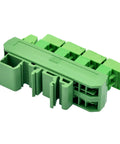 Slim DIN Rail Mount Pluggable Screw Terminal Block Distribution Module 15-Position 5x3, 300V 10A Per Position, 5.08mm Pitch