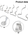 Top Notch 48 Pc Manganese Steel Spring Terry Clips Kit For Garage Storage Brakes Rakes And Heavy Duty Tools Assorted 10Mm 12Mm 19Mm 25Mm Sizes, steel clips