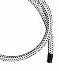 Universal Garment Steamer Replacement Hose, Heavy Duty Thickened High Temperature PVC Reinforced Extension Pipe, 1 Meter Black And White