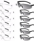 12 Pack ANSI Z87.1 Safety Glasses For Men And Women Clear And Grey Lens Anti Scratch Eye Protection For Work Lab And Outdoors