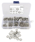 Stainless Steel Washers Set 350 Pc Assortment With Multiple Sizes And Spring Lock Features, Flat Washers For Screws And Nuts, Built For Auto And Industrial Projects, Durable Gasket Washers For Any Hardware Job in storage box