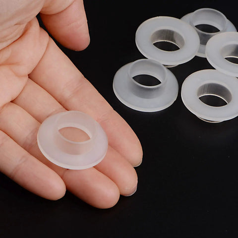 Heavy Duty Flanged Nylon Bushings 15 Mm Bore Sleeve Bearings For Shafts 17 Mm Outer Diameter 9 Mm Length in hand