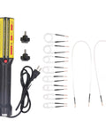 Heavy Duty 1200W Magnetic Induction Heater With Ten Solid Brass Coils To Knock Loose Gnarly Rusted Seized Fasteners Auto Shop Gear Pulley Bearing Tool US Plug components, including coiling brass wires and handheld unit.