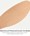 YPDJVLTI Ceiling Fans Lights 42-52Inch LED Ceiling Lamp wide acrylic fan blade showcasing texture and durability.