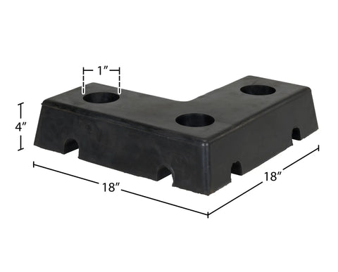 L Shaped Rubber Dock Bumper For Loading Docks Rock Solid Impact Protection Heavy Duty Warehouse Safety Fender with pre-drilled holes