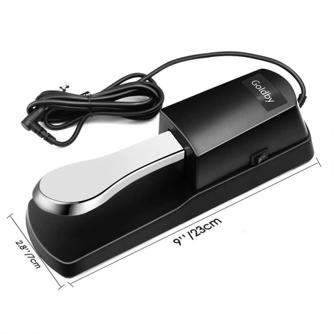 Universal Piano Sustain Pedal For Any Keyboard With 1 Quarter Inch Jack, Smooth Real Piano Feel, No Squeaks, Polarity Switch.